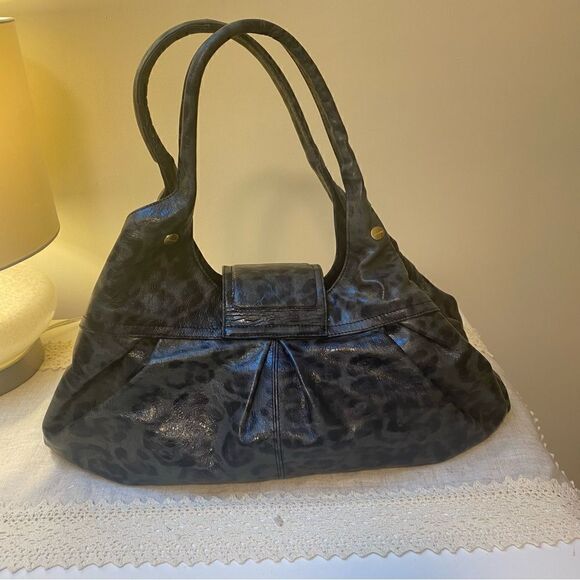 Brahmin Satchel Black and Gray Leather - Picture 3 of 16